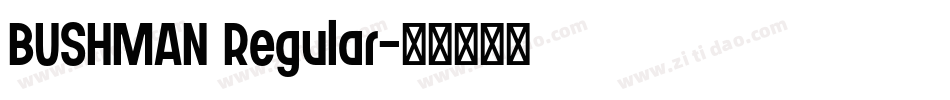 BUSHMAN Regular字体转换